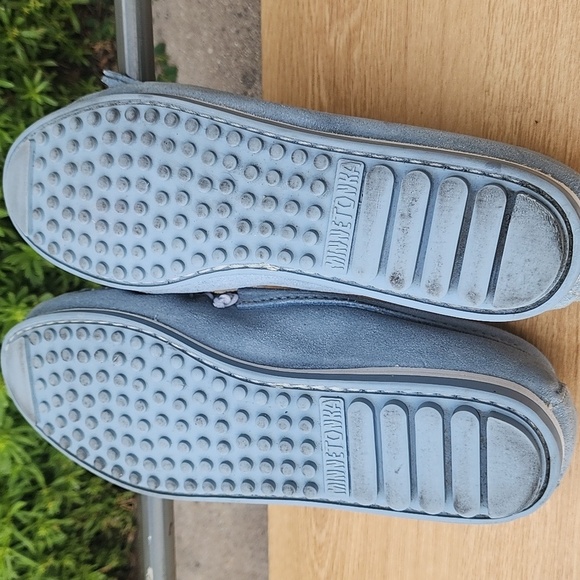 Minnetonka light blue suede moccasins size 7 - Picture 7 of 11